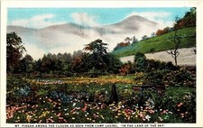 Mt Pisgah Among Clouds Camp Laurel Land Sky WB Postcard VTG UNP Curt Teich picture