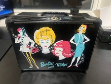 Thermos Barbie & Midge Metal Case Lunchbox 1963 Mattel Collectible with Lock picture