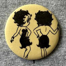 VTG 30s BETTY BOOP FLEISCHER STUDIOS BETTY BOOP CARTOON PINBACK BUTTON PIN G5 picture