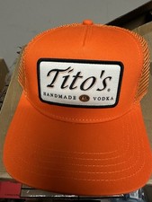 Tito’s Handmade Vodka Hat  Special Edition Rare. Hunters orange American Needle picture