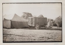 Ringling Bros RBBB Circus Wagon Lot Tents Syracuse NY 1939 - Original Photo picture