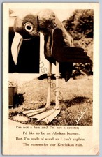 K49/ Ketchikan Alaska RPPC Postcard c1930 Folk Art Wooden Bird 471 picture