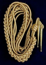 DEURA BRAND ARMY GOLD AIGUILLETTE BRITISH OFFICER SHOULDER CORD picture