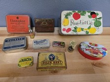 Mixed Lot of 11 Vintage Tins, Advertising: Cola, Candy, Medicine, Tobacco, Beer picture
