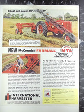 1954 AD for International Harvester Farmall Super M-TA tractor w/ no. 45 baler picture
