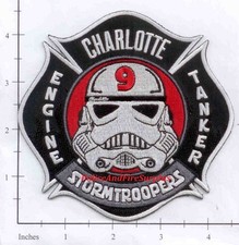 North Carolina - Charlotte Station 9 NC Fire Dept Patch Star Wars Stormtroopers picture