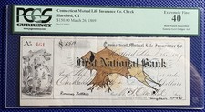 1869 Hartford, CT George Levi Native American Ledger Art PCGS EX 40 picture