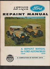 FORD AUTOMOBILES Repaint Manual for Antique 1928 - 1936 W/Ditzler Paint Chart picture