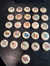26 1896 SWEET CAPORAL CIGARETTES pins Of various National Flags picture