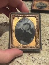 WOW Antique Handsome Young Man Unusual Pose Gay Interest Int Ruby Ambrotype picture