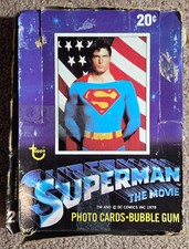 1978 Topps SUPERMAN The Movie Wax Box 36 Unopened Packs Photo Cards Bubble Gum picture