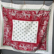 ATOMIC MCM Vintage Christmas Tablecloth  picture