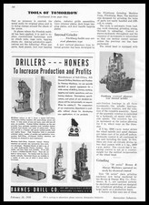 1938 Barnes Drill Rockford Illinois Drillers & Honing Machines Vintage Print Ad picture