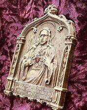 Vintage Catholic Christian Jesus Christ Moulded Religious Wall Prayer Plaque picture