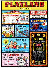 Vintage Playland  Amusement Park Ad Magnet -Rye, New York picture