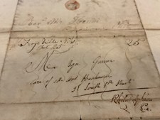 PHILADELPHIA LETTER OCT 30 DATED 1839 REV GUTH 25 WROTE ON CORNER IN FRENCH @240 picture