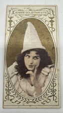 VINTAGE c.1910 LORILLARD'S TIGER FINE CUT TOBACCO CARD — JENNIE GOLDTHWAITE picture