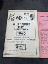 Original 1960 And 1958 Valley Center City Directory picture
