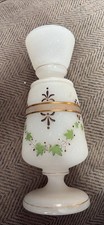 Vintage Bristol White Glass Vase, Victorian Era picture
