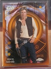 HAN SOLO 2026 TOPPS CHROME STAR WARS AUREBESH ORANGE REFRACTOR REF #25/25 OMEGA picture