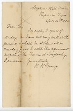 1886 Letter from R. R. Young Regarding Farm Agreement in Longhorsley, England picture