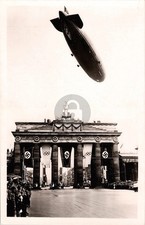 1936 Germany Hindenburg Zeppelin LZ129 RPPC Photo Postcard COPY picture