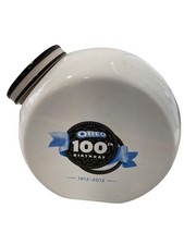 Kraft Oreo 100th Birthday Ceramic Cookie Jar 1912-2012 White Black Collectible picture