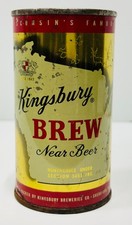 Vtg KINGSBURY BREW NEAR BEER 12oz flat top can Sheboygan, Wisconsin collectible picture
