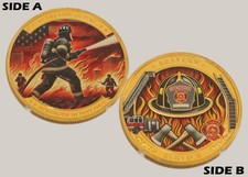 Firefighter Bravery & Service Challenge Coin  1#20 picture