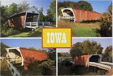Covered Bridges of Iowa Madison County 4x6 Continental Postcard picture