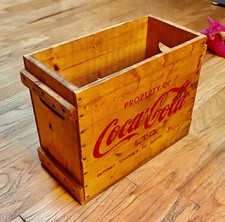 Rare Large Vintage Coca-Cola Wooden Crate 17”L 13”H 13.5”D - 2 One Gallon Jugs picture