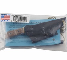TOPS Frog Market Special Mini Fixed Blade Knife Tan Canvas Micarta Full Tang picture