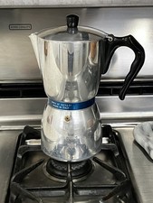 RARE MCM Italian Moka Pot Irmel Nova Espress 9-Cup Espresso Maker Brev. 425231 picture