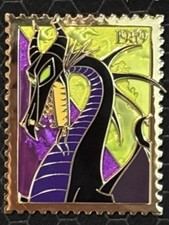 PALM Maleficent Dragon Royal Stamp Pin LE 400 Pink A La Mode Sleeping Beauty picture