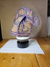 Antique Chinese Opera Child Actor Headdress Embroidered Theater c1900-1950s. picture