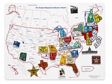 Vintage 1988 Magnetic Collectables U.S. Map Original Magnetic Collector Board picture