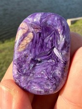 AA Charoite Polished Gemstone Small Palmstone 1.5