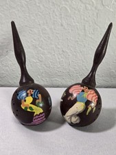 Vtg Hotel Nacional De Cuba Salt Pepper Shakers Pre 1959 Havana Maraca Shape... picture