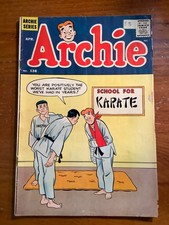 Archie #136 1963 Silver Age Harry Lucey Classic Worst Karate Cover Complete VG picture