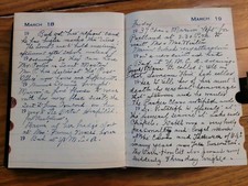 1937 Young Woman Handwritten Diary Theresa Mansfield Wakefield MA Journal picture
