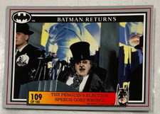 Dynamic 1992 BATMAN RETURNS #109 Penguins Election Speech Collector Trading Card picture