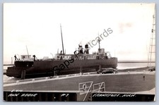 Michigan Rppc Postcard c1930-50s Frankfort ANN Arbor Ferryboat Car Ferry Ship picture