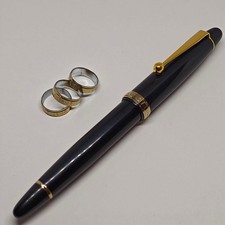 Ohashido Handmade JSU Ebonite 14K Fountain Pen Black ＆Gold picture