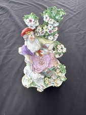 Antique c1760 English Derby Porcelain Shepherdess Woman with Lamb Figurine 10