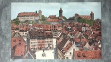 VTG c1915 Postcard Albrecht Dϋrer Monument & View of Castle Nuremberg Germany picture