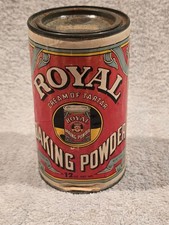 Vintage 1963 ROYAL Cream of Tartar Baking Powder Tin 12 ozs Partially Full picture