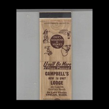 Matchbook Cover Campbell's Lodge Chelan WA picture
