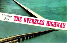 Greetings From The Overseas Highway Florida Chrome Postcard picture