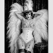 Showgirl Print 1920s Ziegfeld Girl Photo Flapper Burlesque 8 by 10 Vintage 558 picture