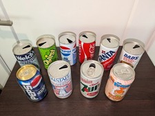 Vintage 70s 80s 00s Soda/Beer Cans LOT 10ct Coke Pepsi Fanta Quirst 7-UP picture